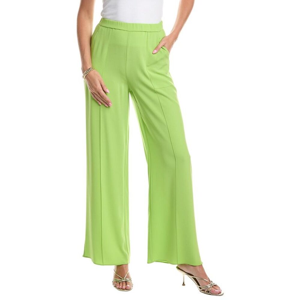 St. John Womens  Stright Leg Patch Pocket Pant, Green
